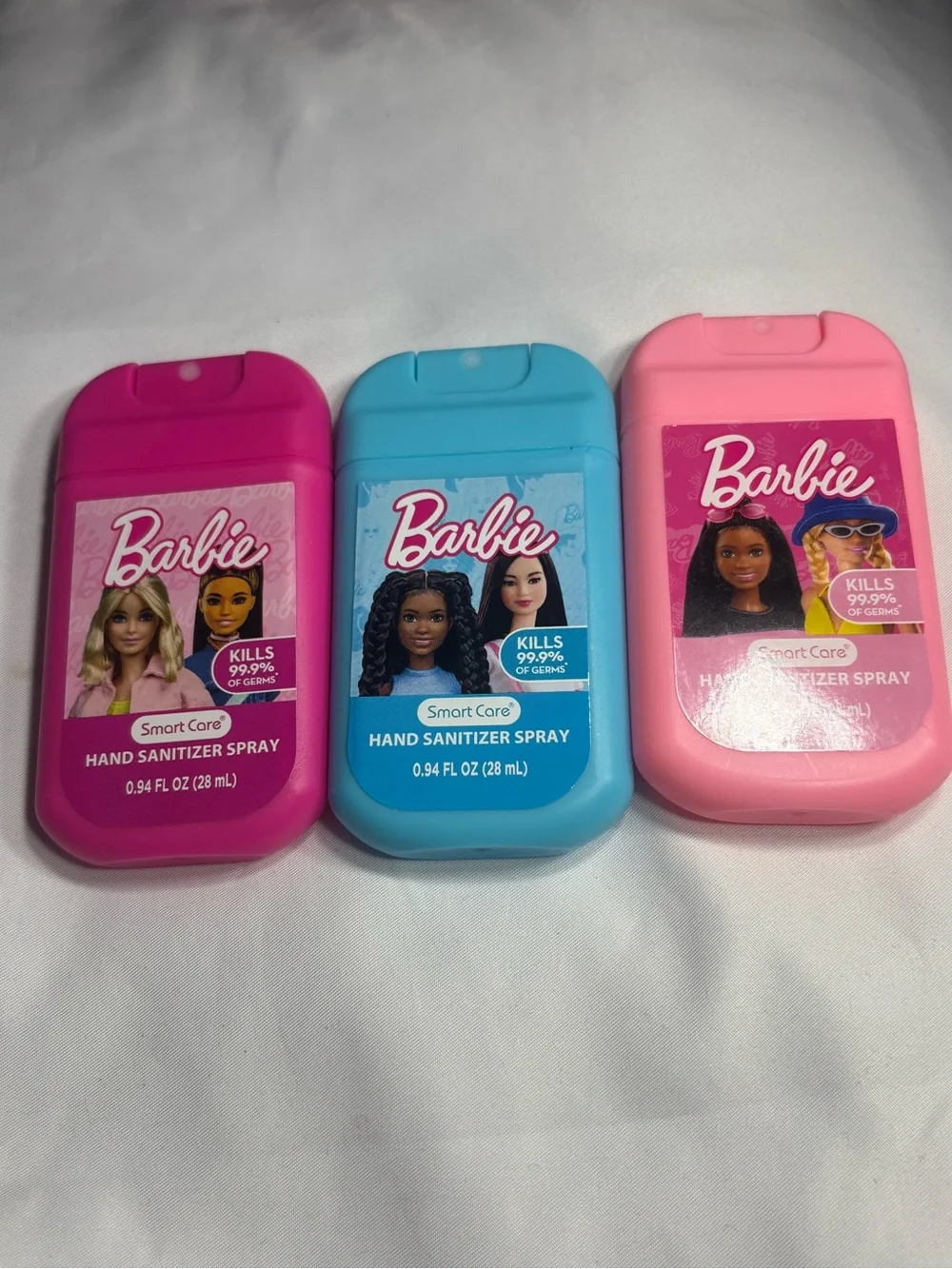 3 New Barbie Pink Hand Sanitizer Spray Set - Light Pink